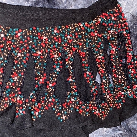 Anthro  beaded one shoulder sleeve blouse - Picture 10 of 16